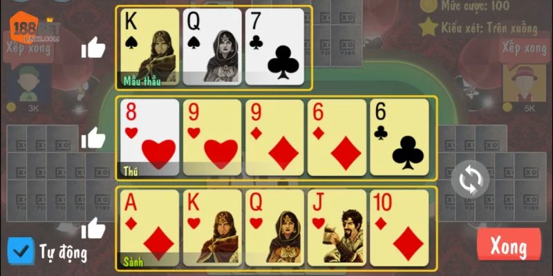 Binh xập xám là bộ môn cược bài lá vô cùng hấp dẫn tại 188BET.